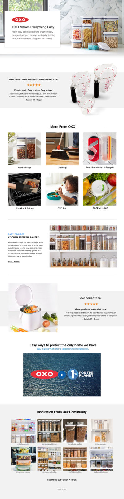 OXO Landing Page